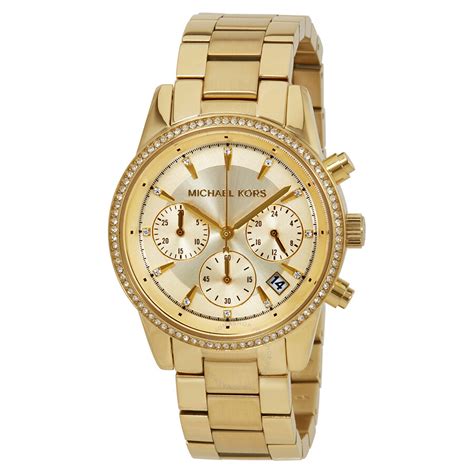 michael kors women's gold watches|Michael Kors ritz chronograph.